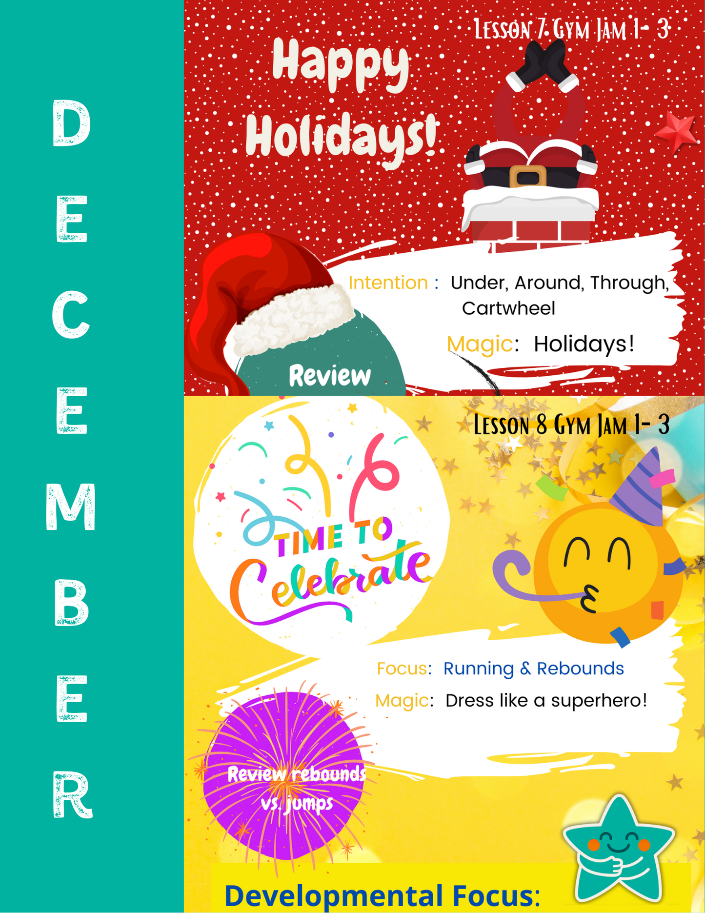 December Gymnastics Lesson Plans